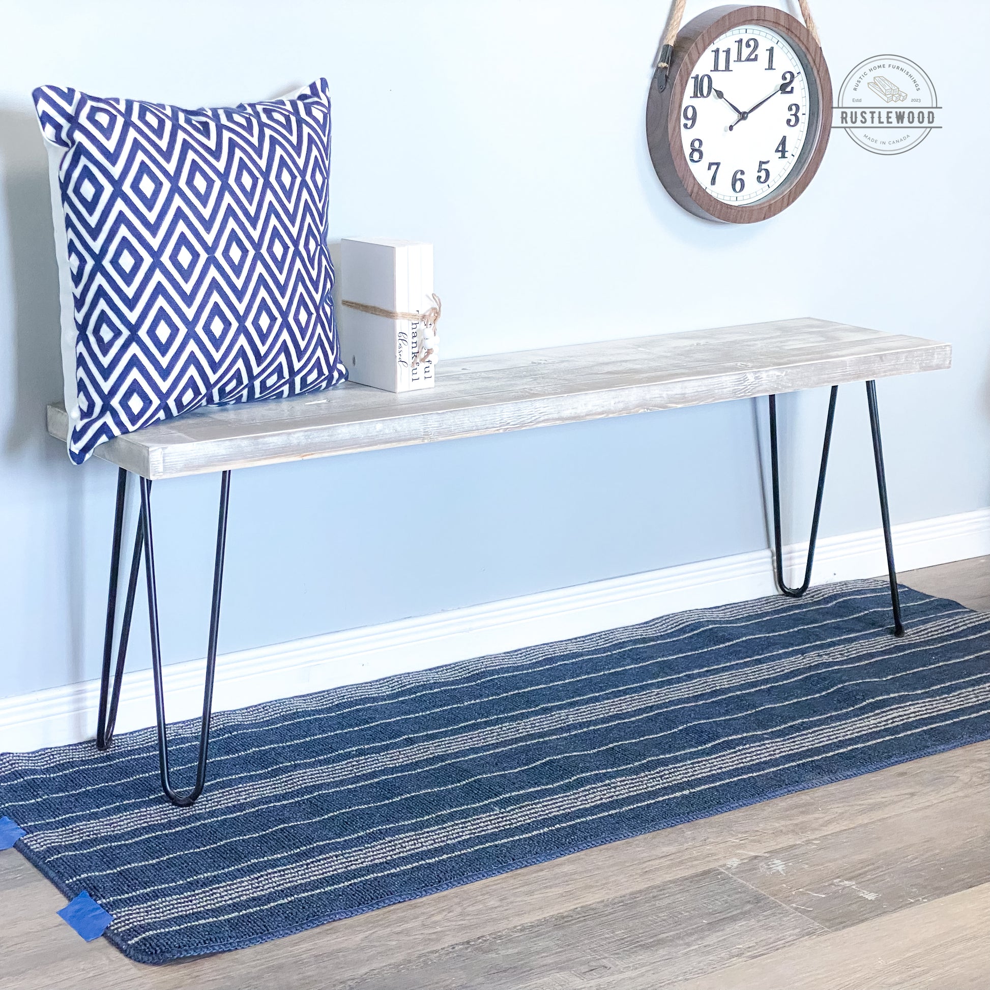 Hairpin Leg Bench - Rustlewood