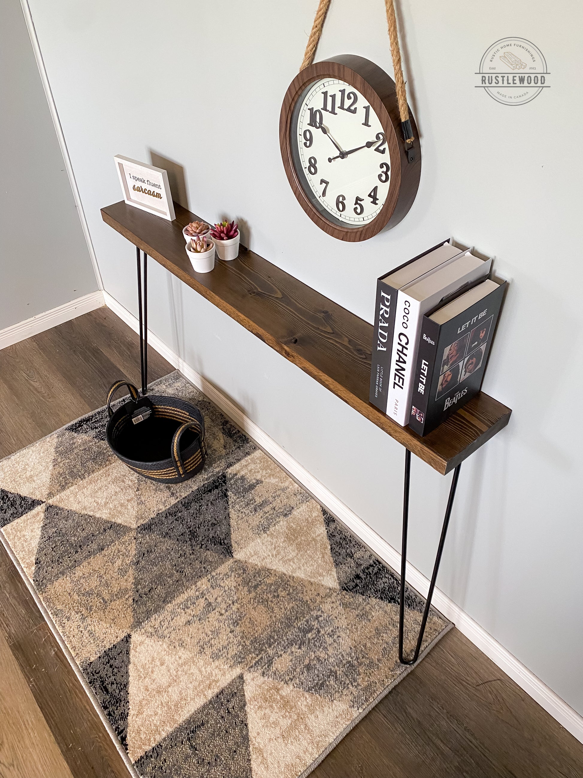 Narrow Console Table - Rustlewood